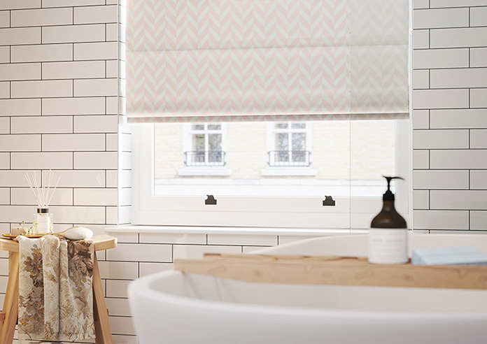 Chevron Stripe, Blush - Roman Blind - Image 5